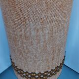 70s floor lamp with open ceramic foot and period lampshade