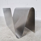 Magazine holder anonymous work 70' brushed steel