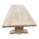 Renovated monastery dining table in solid oak from the 19th century, 215cm.
