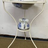 Coiffeuse en fer forgé ancienne / Meuble de toilette vintage