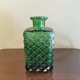 Vintage green glass decanter