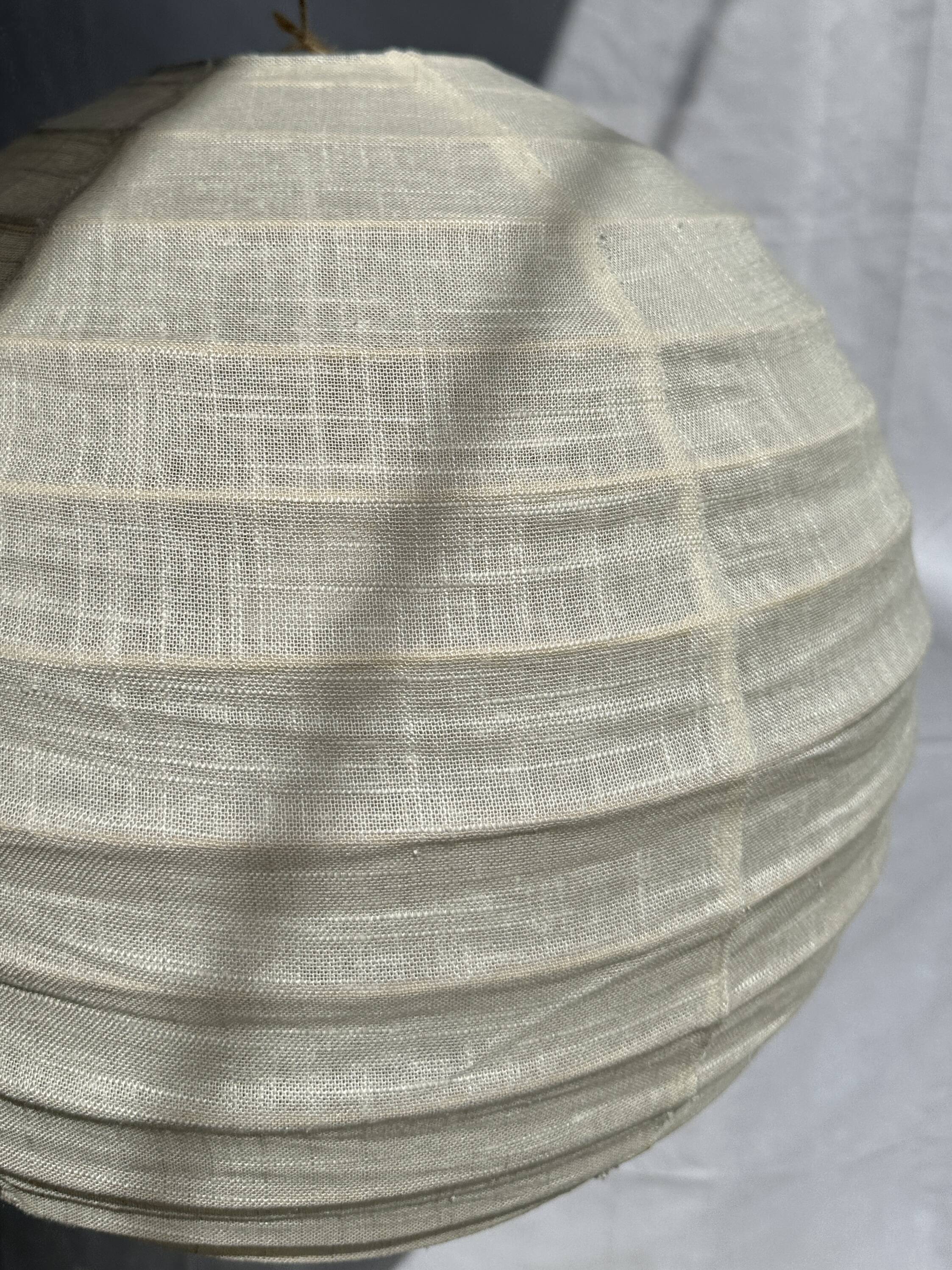 Average suspension in rattan and natural linen, Japanese-style, round D:40.