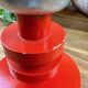 Vintage globe bedside lamp – red lacquered wooden base