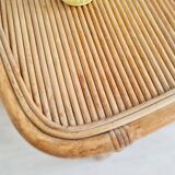 Rattan and bamboo coffee table