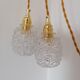 Pair of vintage hanging lamps