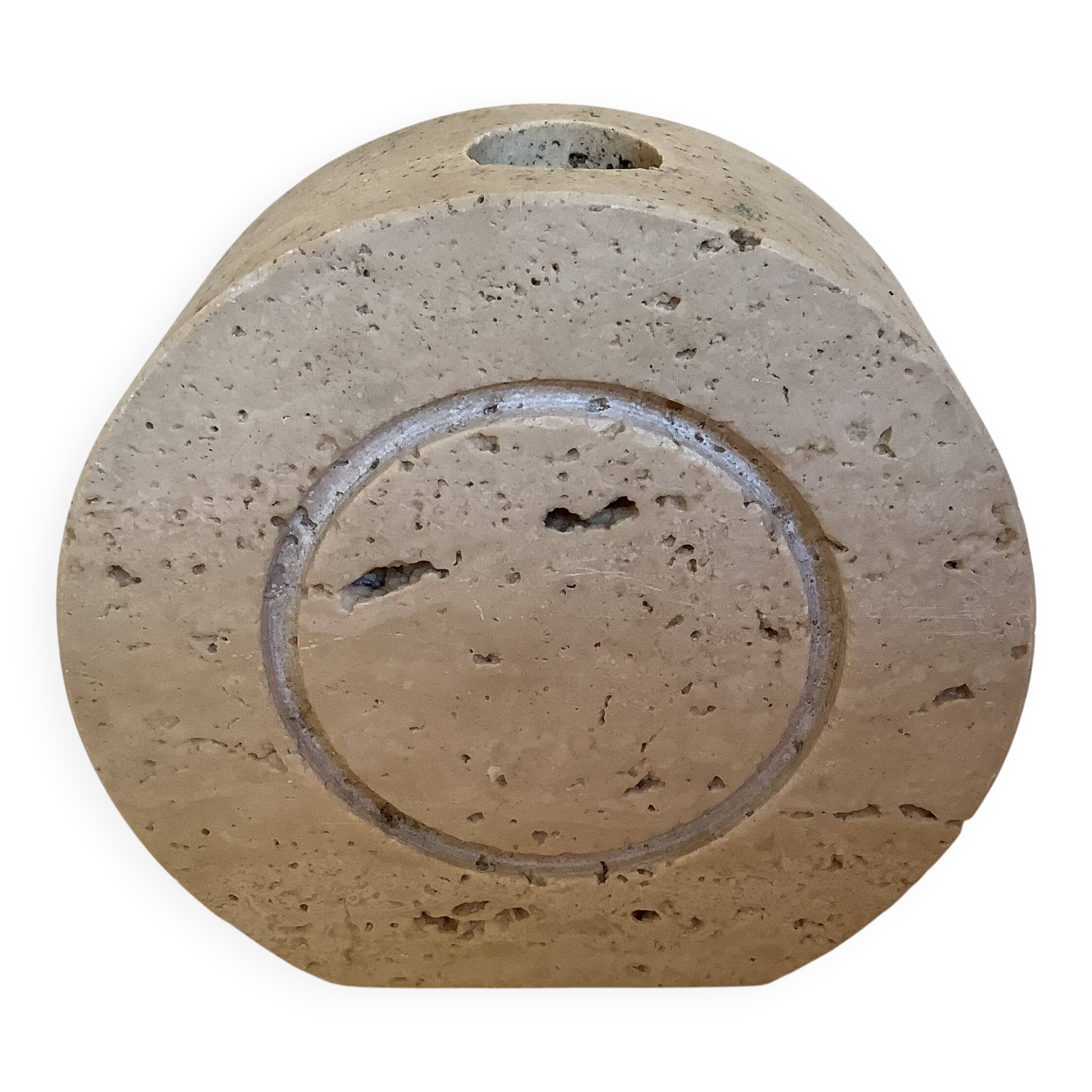 Fratelli Mannelli travertine soliflore vase