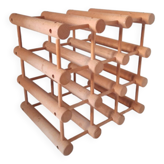 Vintage beech wine rack bottle holder