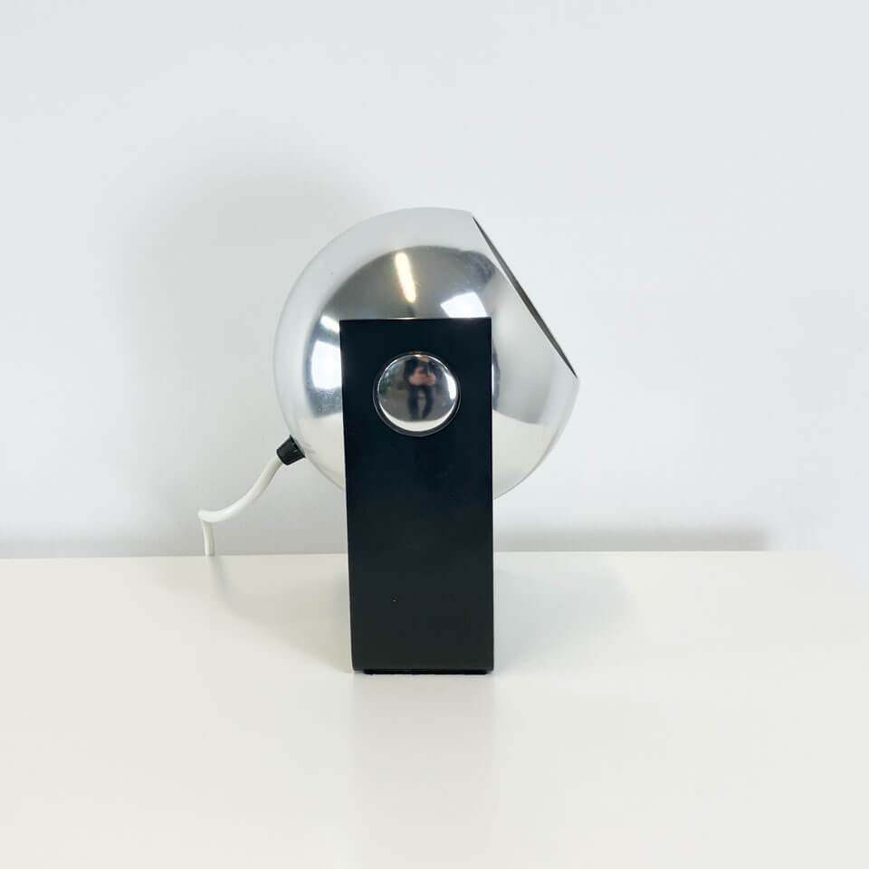 Table lamp by Novalux, chrome and black lacquered metal, 1960s