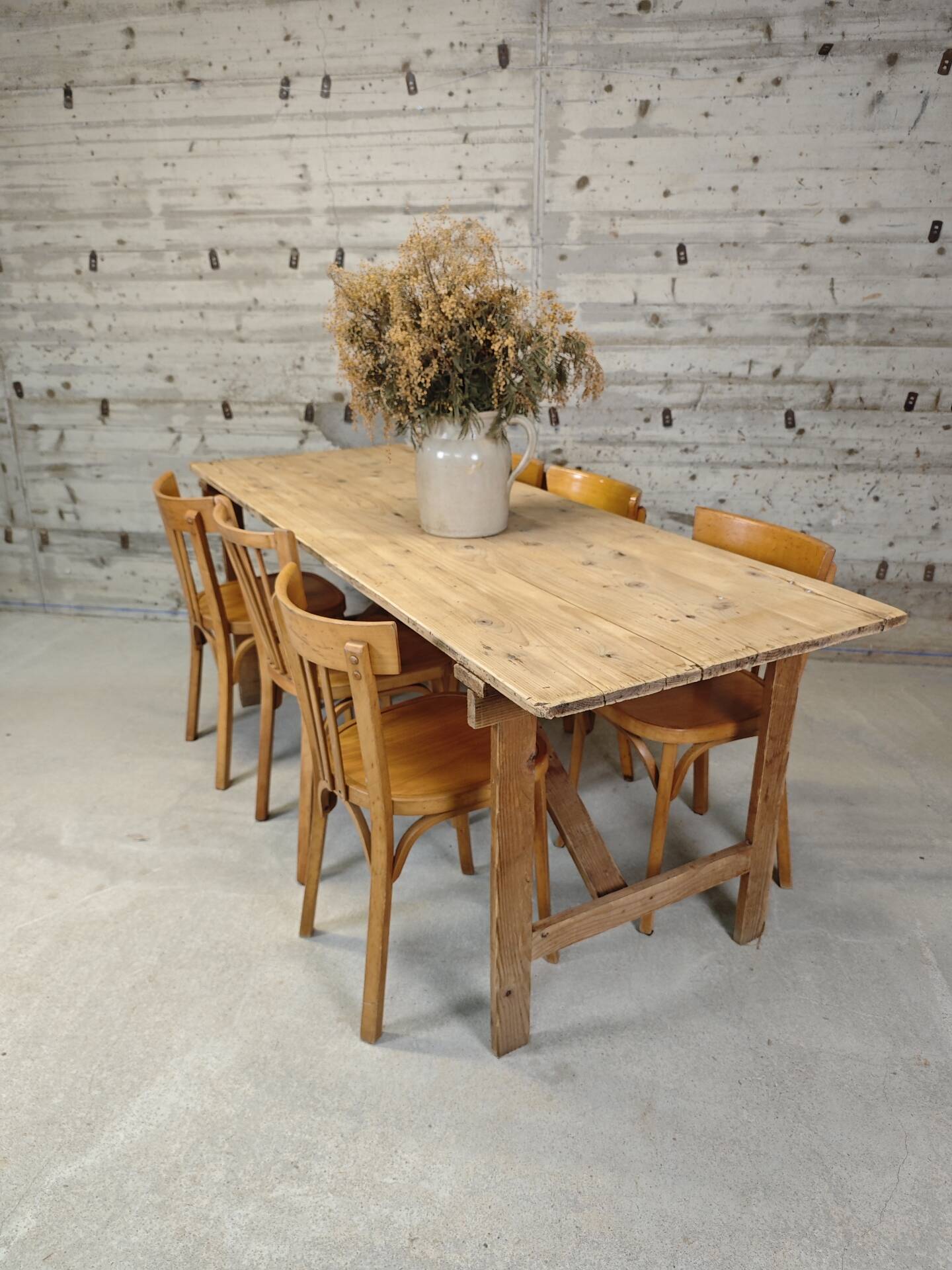 Pine garden table