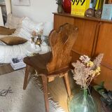 Alpine chair in vintage solid oak