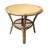 Rattan side table