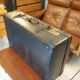 60s black vintage suitcase leather boiled cardboard