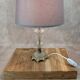 Lampe vintage verre et laiton années 50-60