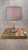 Lampe vintage verre et laiton années 50-60