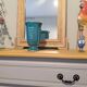 Ocean blue Verceram vase — French art ceramics