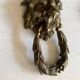 Pair of bronze door knockers - Empire lion head handles