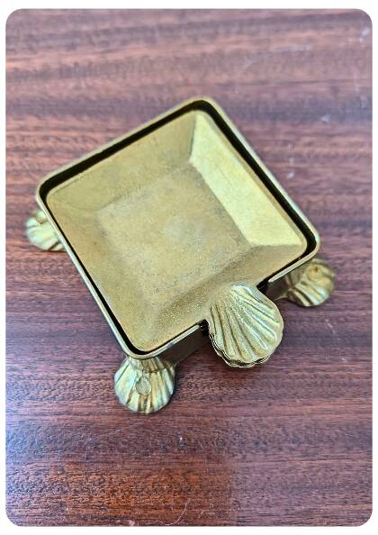 Vintage FAL brass ashtray set