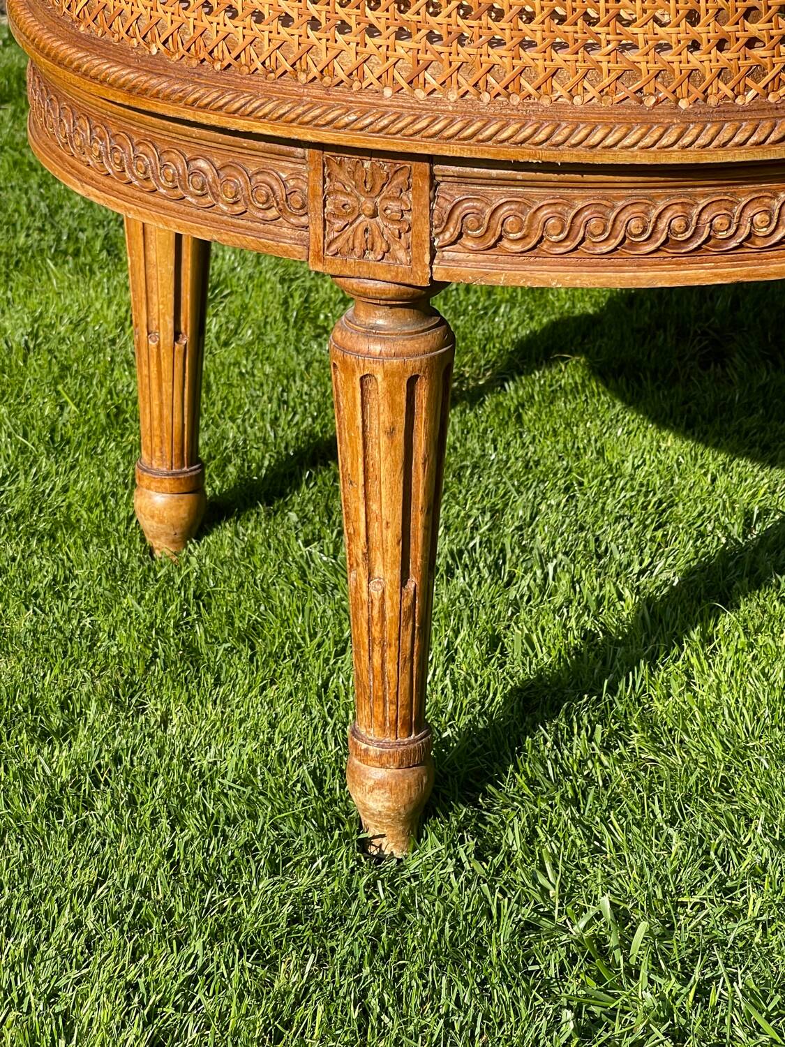 Banquette en Cannage Style Louis XVI