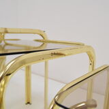 Retro Brass Nesting Tables,circa 1990's.