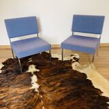 2 blue heaters - fabric and metal