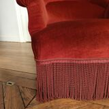 Velvet toad armchair