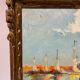 Tableau ancien, Marine à Saint-Tropez, signé, années 50/60