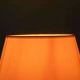 Vintage bedside lamp from the sixties, brass and natural stone Boho.