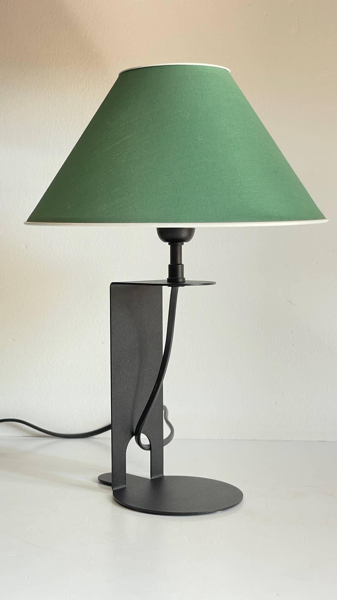 Steel and fabric lamp by madura