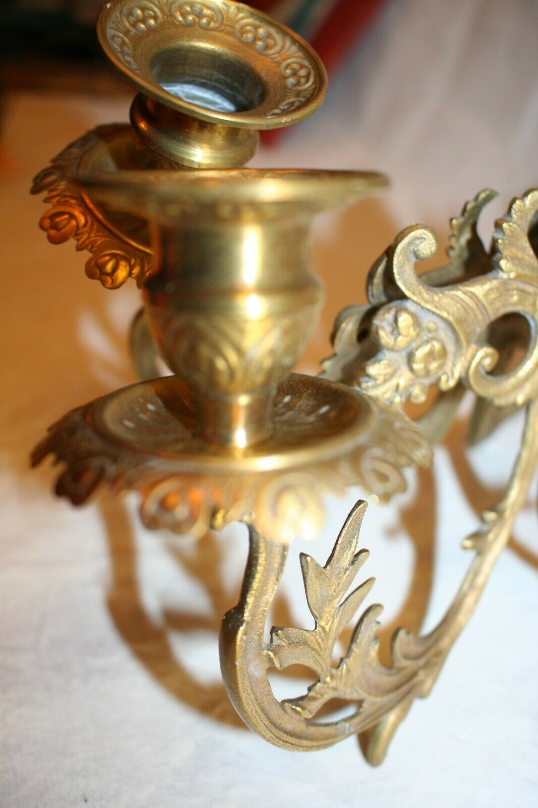 Pair of bronze candlesticks