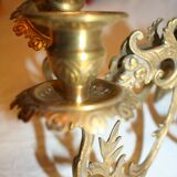 Pair of bronze candlesticks