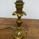 Louis XV style brass lamp foot floral motif and scrolls