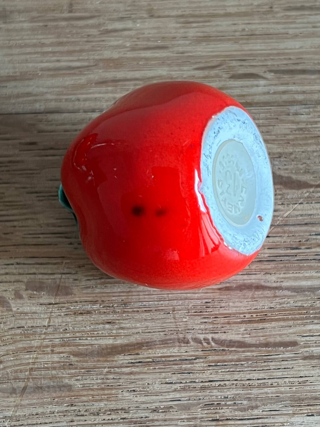 Barbotine set Salt shaker pepper shaker mustard pot