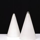 pair Teepee Glass Table Lamps 1970s France