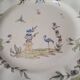 6 dinner plates with Moustiers de Longchamp decor. 1985