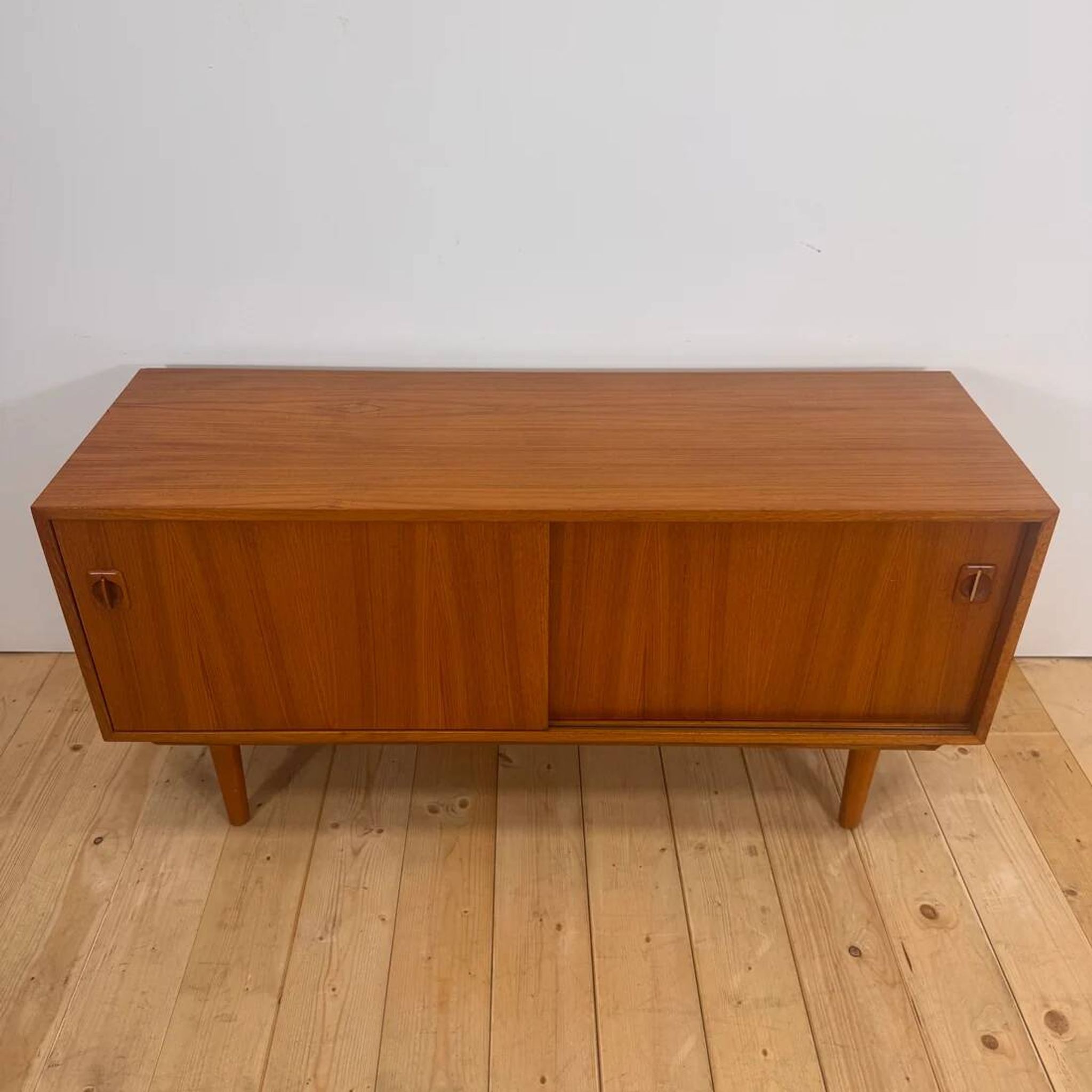 Teak sideboard with internal record holder, Denmark 1960
