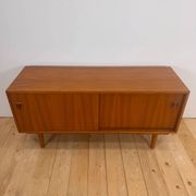 Teak sideboard with internal record holder, Denmark 1960
