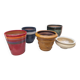 Lot de 5 pots de fleurs en céramique
