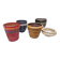 Lot de 5 pots de fleurs en céramique