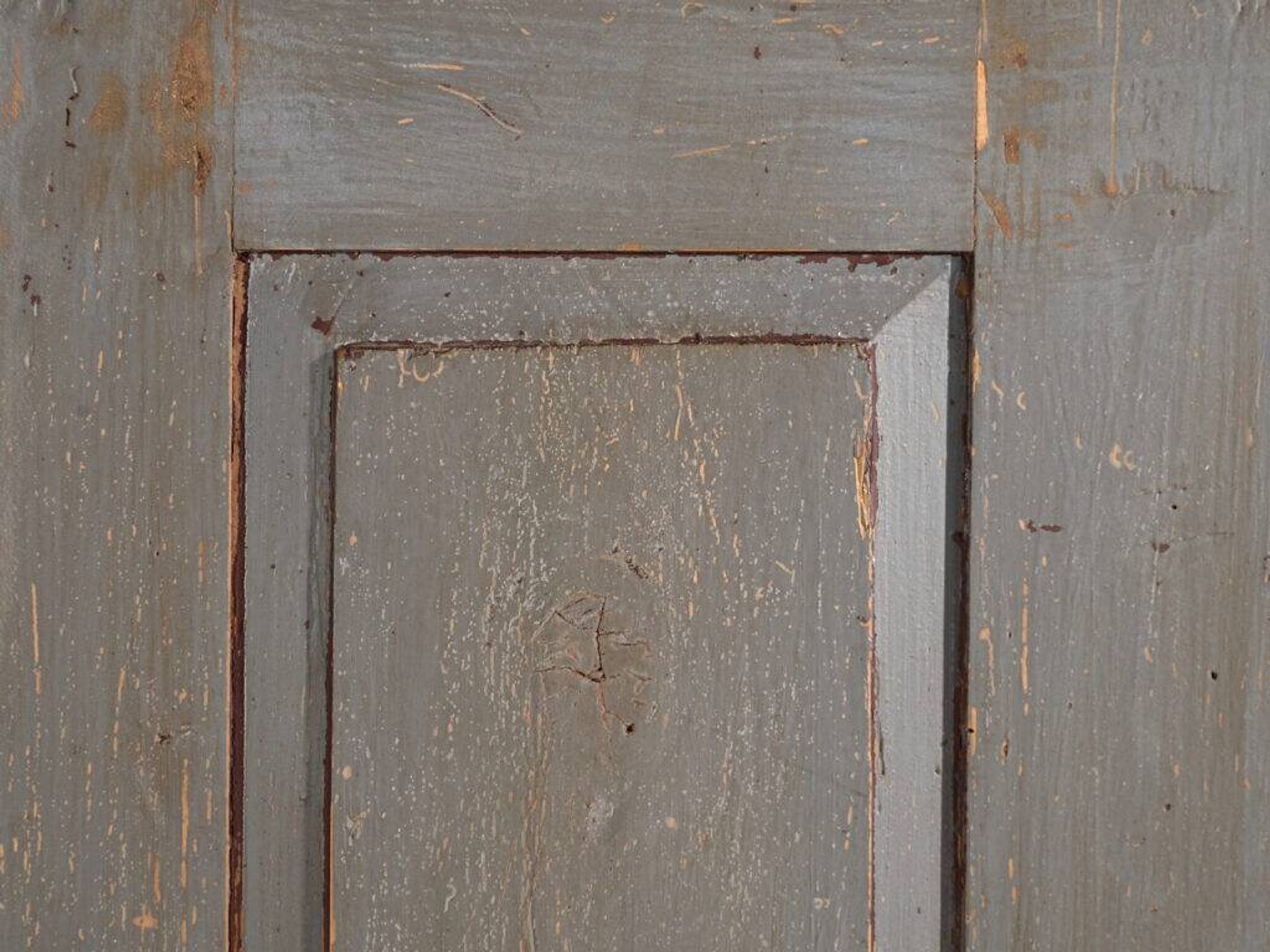 Rustic painted wardrobe in wood, Central Europe, circa 1900–1920