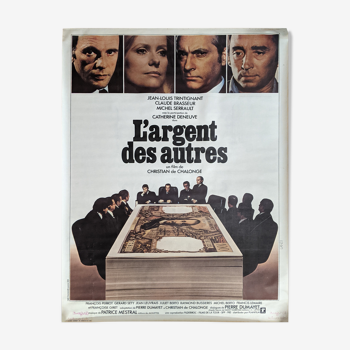 Affiche de cinéma originale "L'argent des autres" 120x160cm