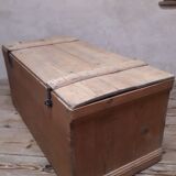 Coffre malle 118x56x54cm ancien en sapin