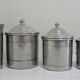 Aluminium metal spice pots 1940 series copper labels of 5