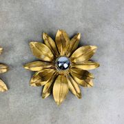 Pair of gilded Florentine wall sconces by SEP Light Firenze, Italy.