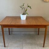 Vintage teak table with extensions