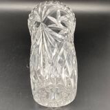 Chiseled glass vase