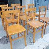 Set of eight luterma bistro chairs.