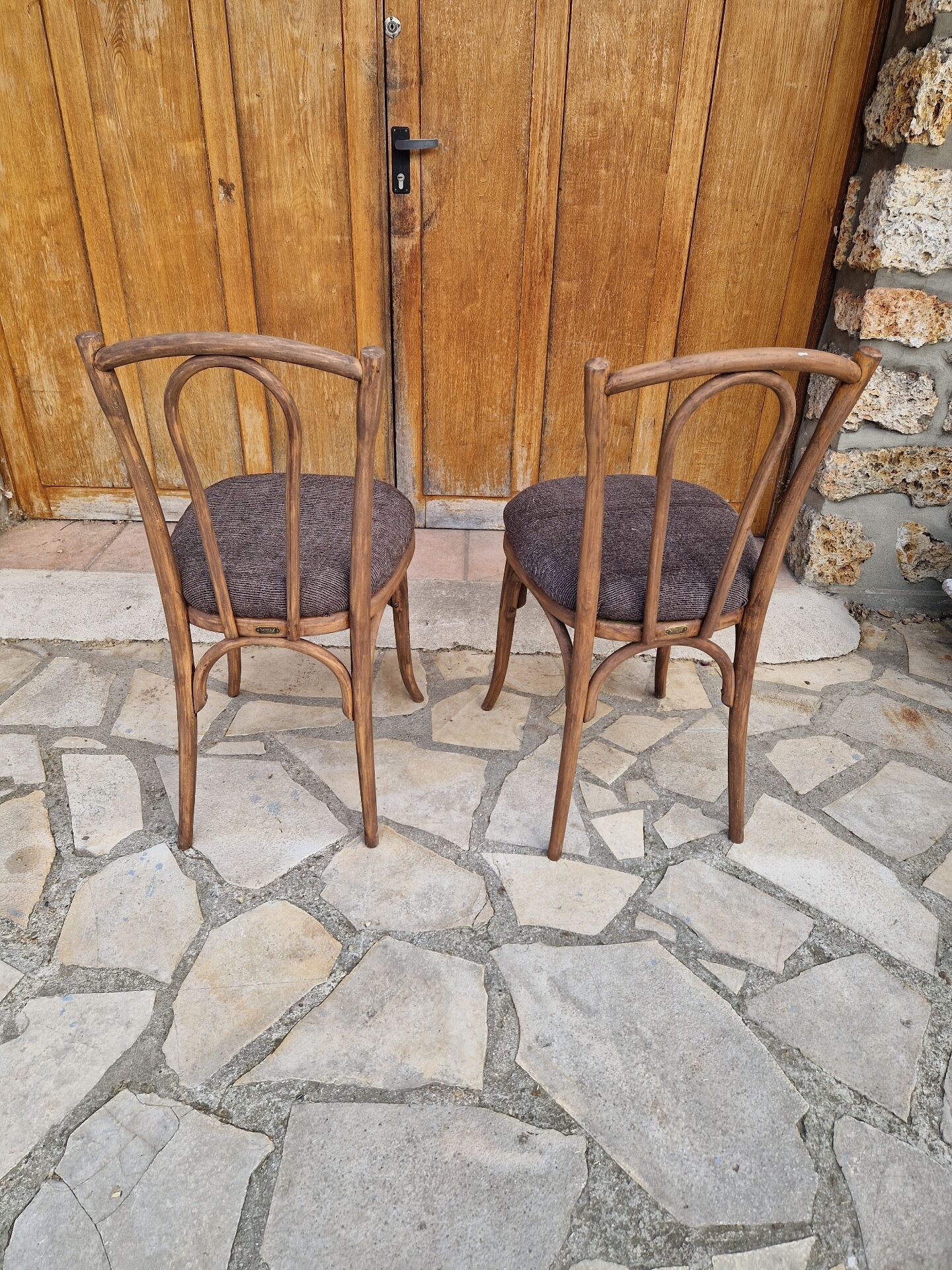2 vintage Sholz bistro chairs