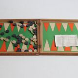 Vintage jeu de l'oie, backgammon and Ludo, 1930S.