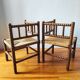 Paire de chaises anciennes bois tourné bobine