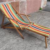 Vintage deckchair, lounge chair or chaise longue
